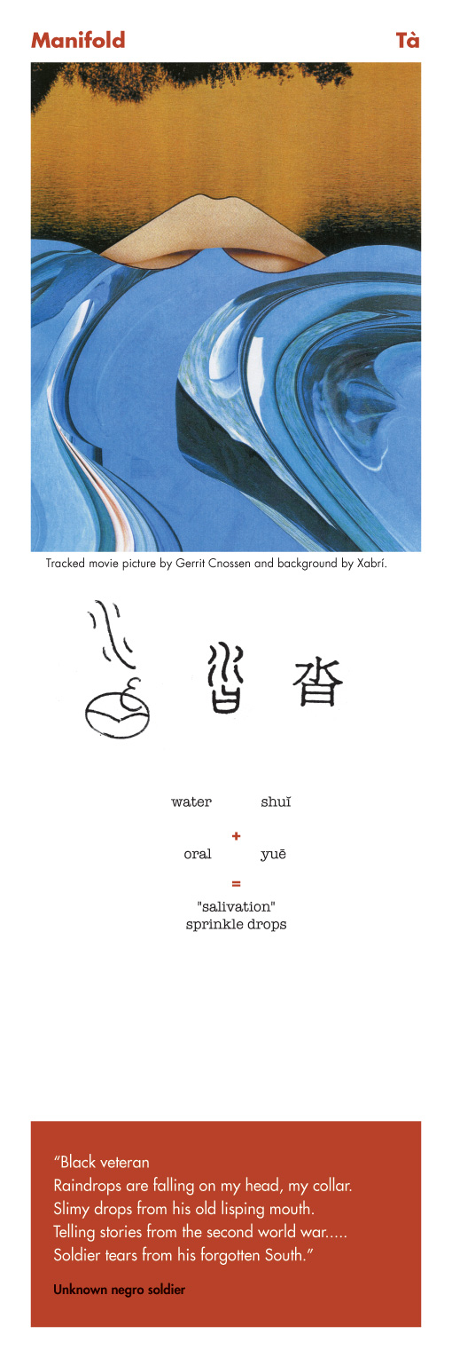 Chinese character manifold - ta