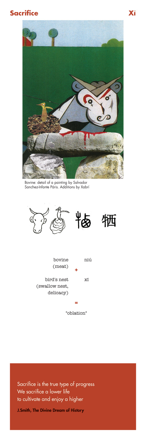 Chinese character sacrifice